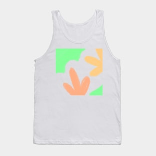 Green orange yellow watercolor art Tank Top